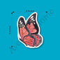 Queen Butterfly Watercolor Art 3" Vinyl Die-Cut Sticker