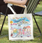 Tennessee State Map Organic Mountain Souvenir Beach Tote Bag