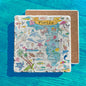 Florida State Icons Map Tumbled Stone Trivet