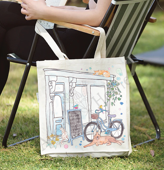 Shop Local Storefront Customizable Organic Cotton Tote Bag