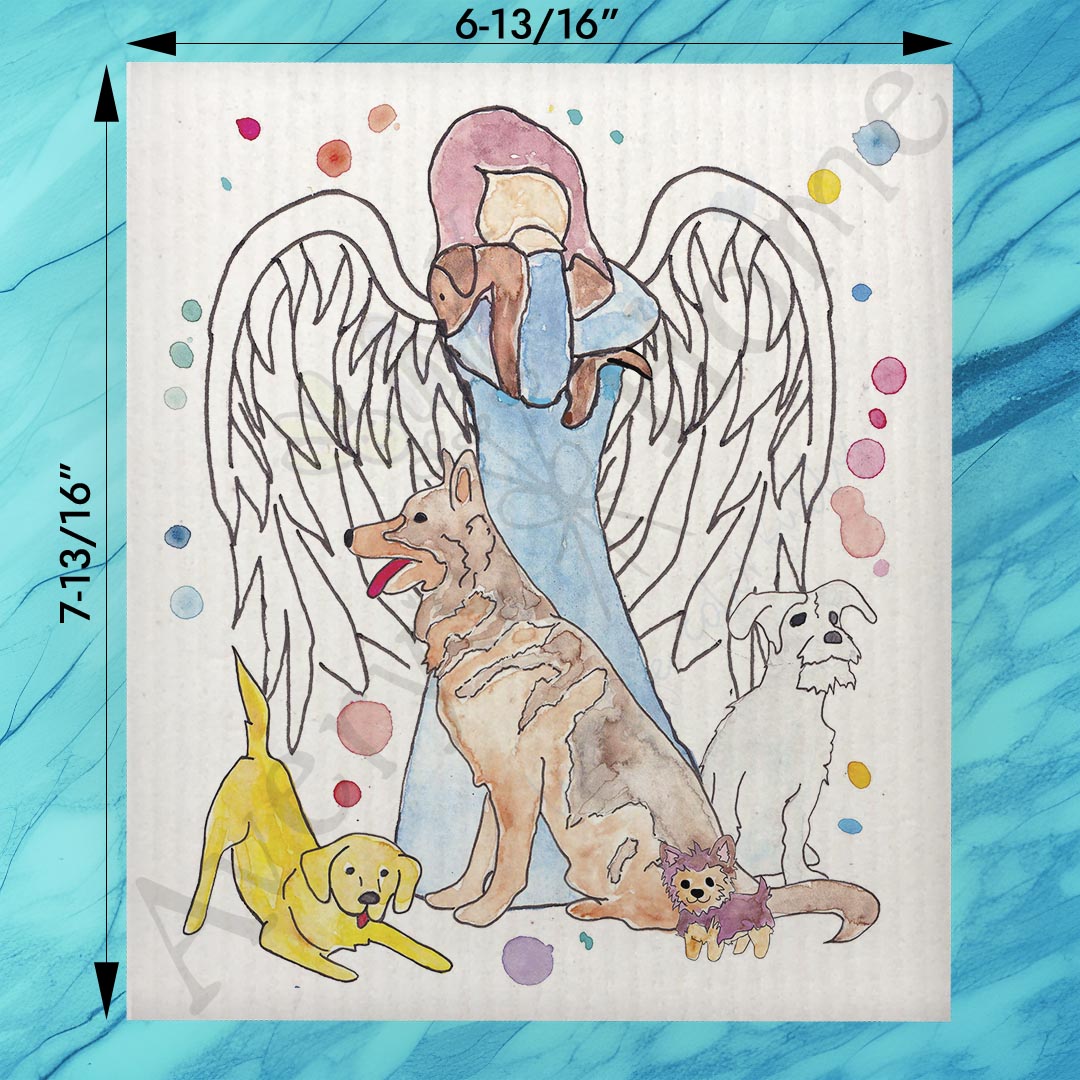 Angel of Dogs Swedish Dishcloth – Pet Sympathy Gift