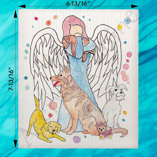 Angel of Dogs Swedish Dishcloth – Pet Sympathy Gift