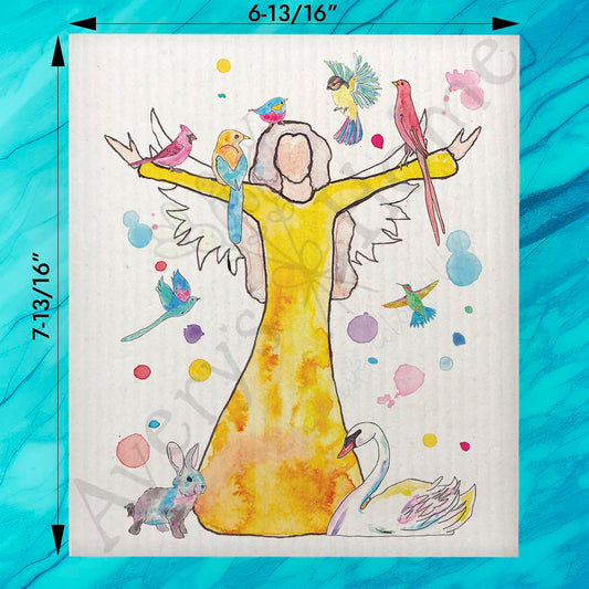 Angel of Joy Swedish Dishcloth – Holiday Spirit Gift