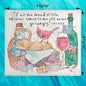 Food, Wine & Jesus Swedish Dishcloth – Faithful Kitchen Decor