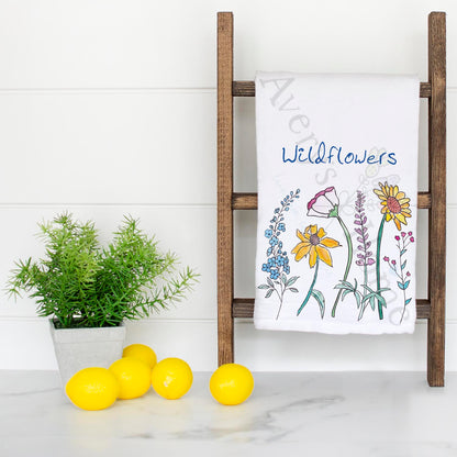 Spring & Summer Wildflowers Tea Towel – Summer Decor