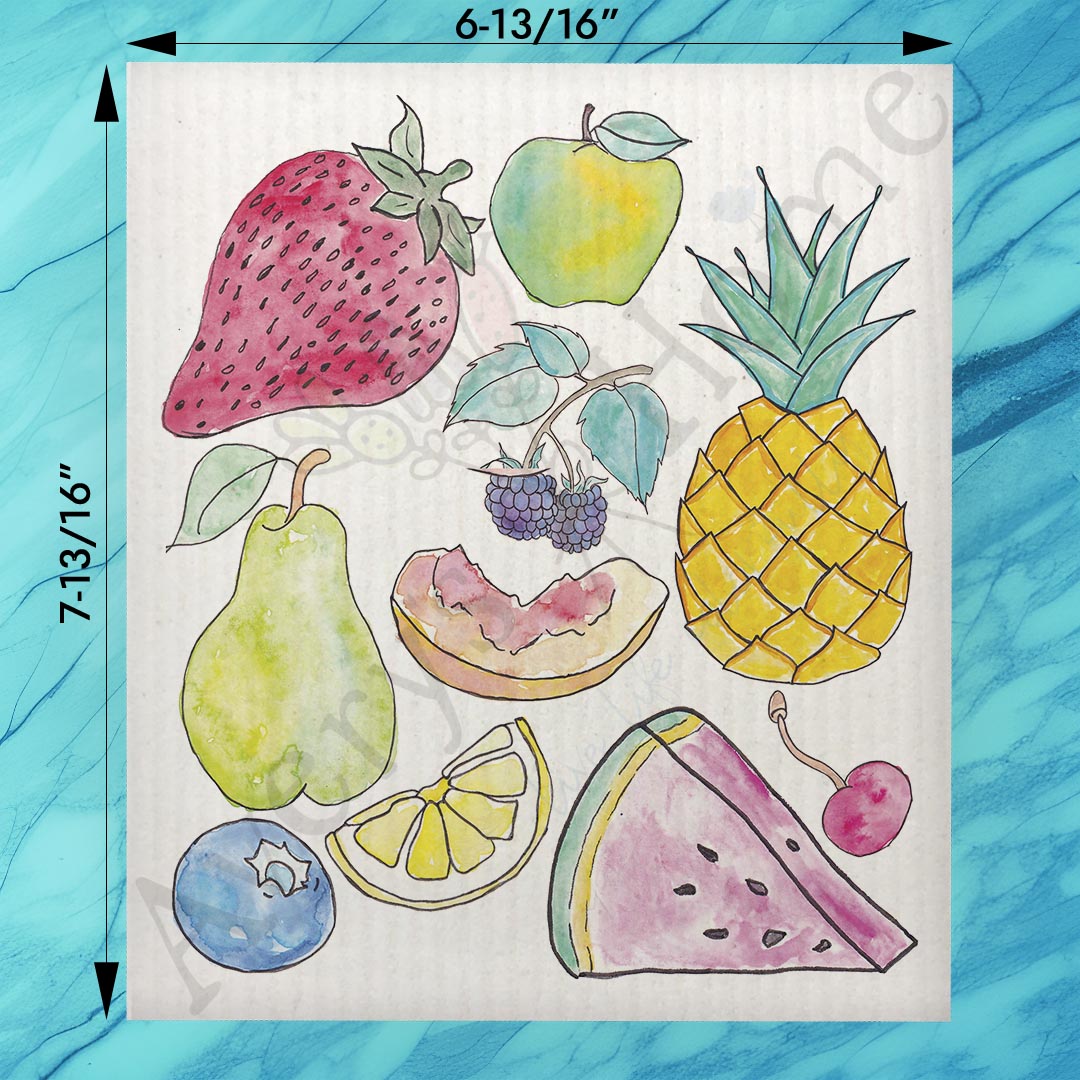 Fruit of the Spirit Swedish Dishcloth – Christian Kitchen Decor