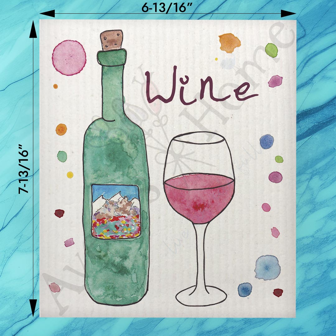 Wine Together Swedish Dishcloth – Friendship Gift