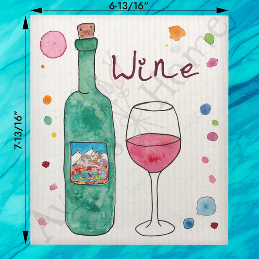 Wine Together Swedish Dishcloth – Friendship Gift