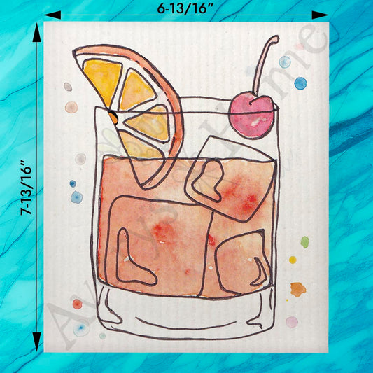 Happy Hour Swedish Dishcloth – Cocktail Time Gift
