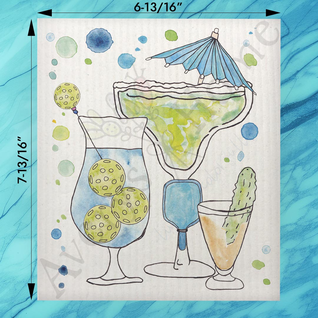 Pickleball Served Swedish Dishcloth – Game Night Humor