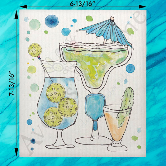 Pickleball Served Swedish Dishcloth – Game Night Humor