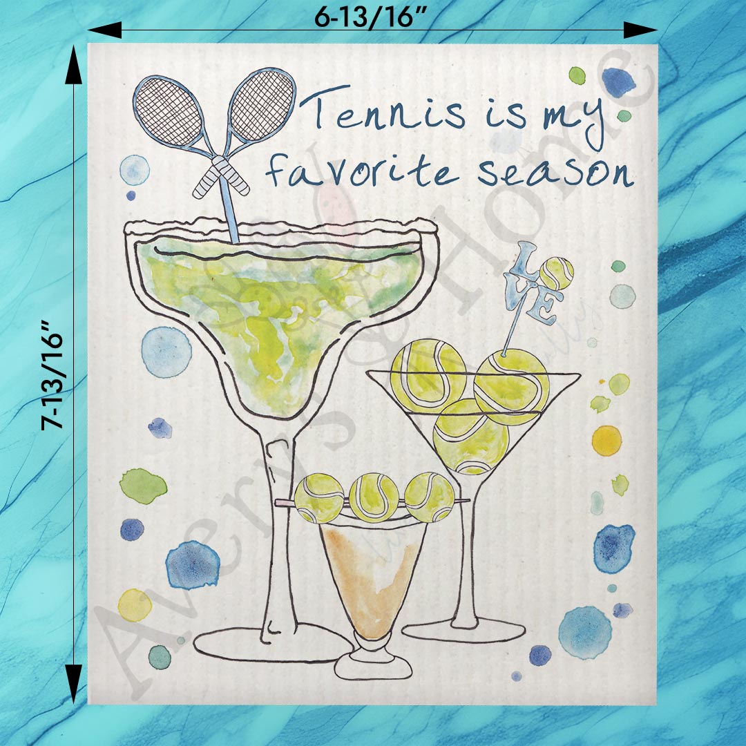 Tennis Season Swedish Dishcloth – Match Day Gift