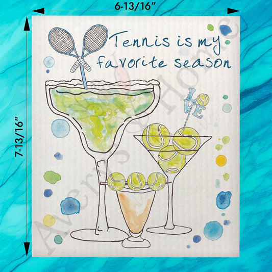 Tennis Season Swedish Dishcloth – Match Day Gift
