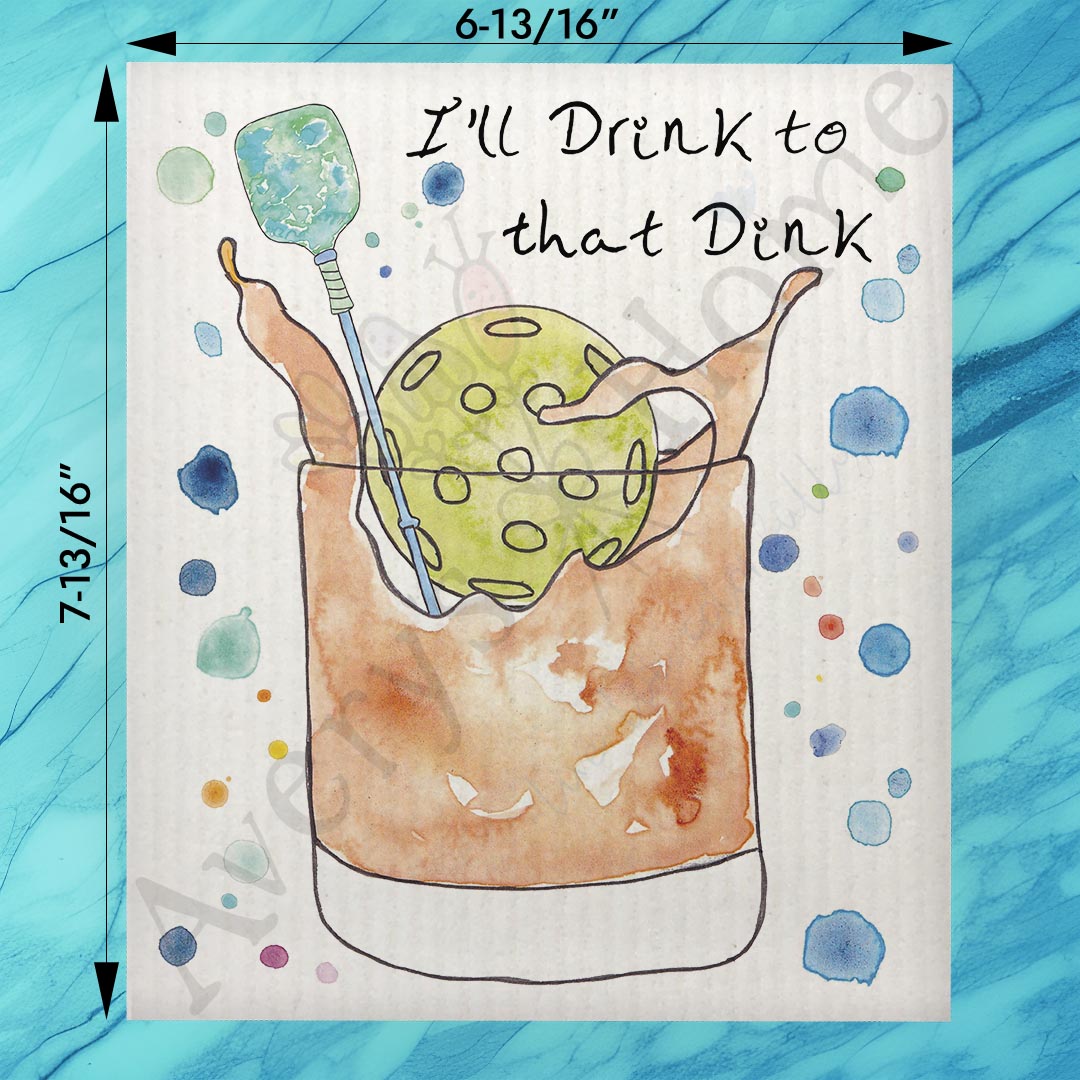 Pickleball & Dinks Swedish Dishcloth – Sporty Humor Gift