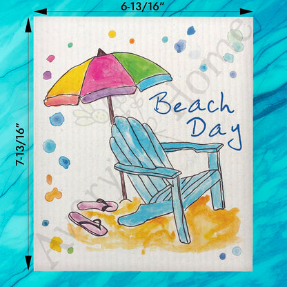 Beach Vacation Swedish Dishcloth – Coastal Travel Gift