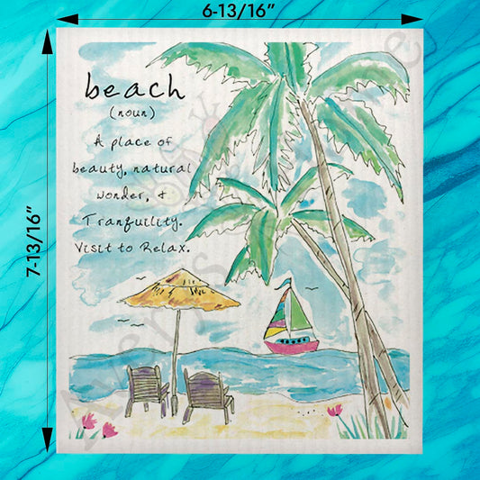 Beach Definition Swedish Dishcloth – Coastal Life Decor