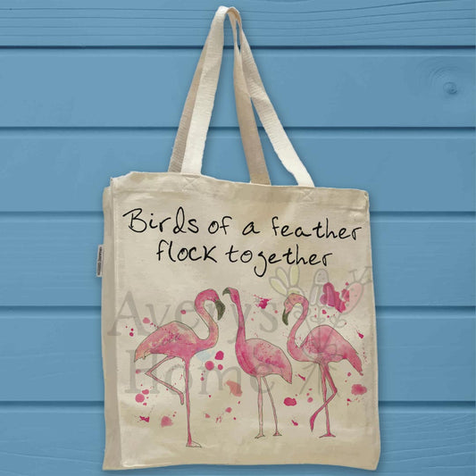 Flamingo Birds Organic Cotton Tote Bag – Tropical Gift