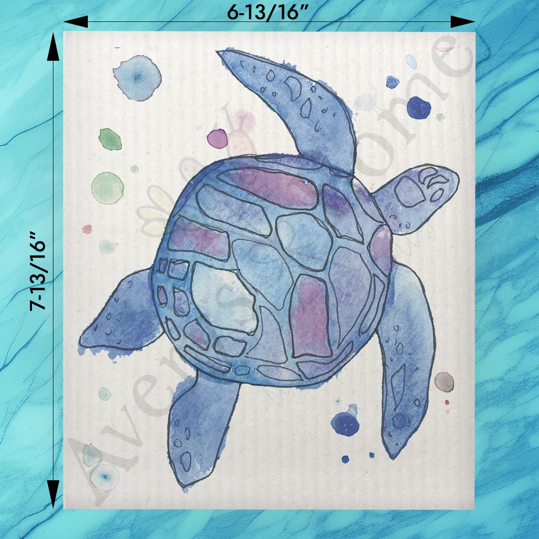 Sea Turtle Swedish Dishcloth – Ocean Lover Gift