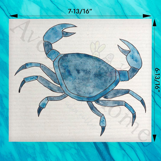 Navy Stone Crab Swedish Dishcloth