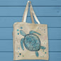 Navy Sea Turtle Organic Cotton Tote Bag