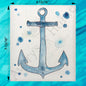 Navy Anchor Swedish Dishcloth