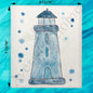 Blue Lighthouse Swedish Dishcloth – Seaside Coastal Decor