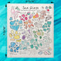 Sea Glass Collector Swedish Dishcloth – Coastal Artist Gift