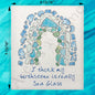 Sea Glass Birthstone Swedish Dishcloth – Whimsical Coastal Gift