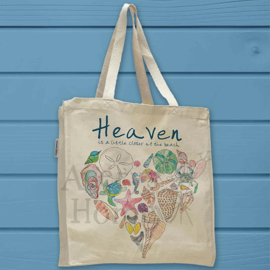 Heaven at the Beach Organic Cotton Tote Bag – Coastal Serenity