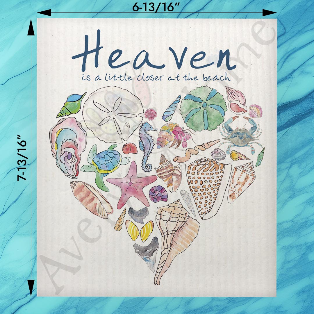 Heaven at the Beach Swedish Dishcloth – Coastal Serenity