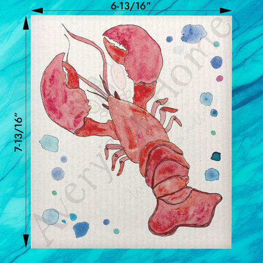 Lobster Swedish Dishcloth – Maine Coastal Kitchen Decor