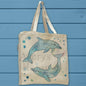 Dolphins Beach Organic Cotton Tote Bag – Coastal Animal Gift