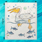 Pelican Swedish Dishcloth – Beach Birdwatcher Gift