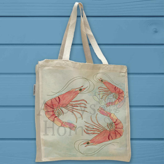 Shrimp Seafood Organic Cotton Tote Bag – Coastal Kitchen Gift