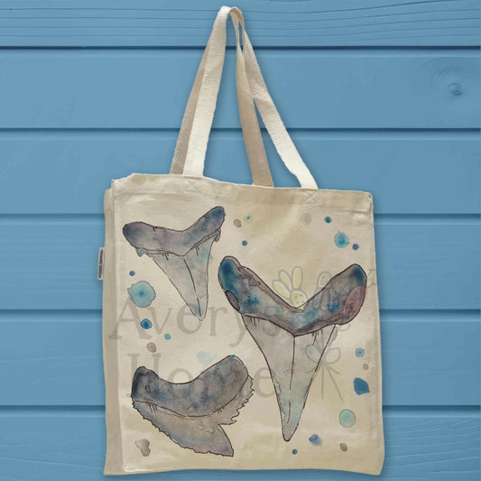 Shark Teeth ID Chart Organic Cotton Tote Bag – Collector Gift