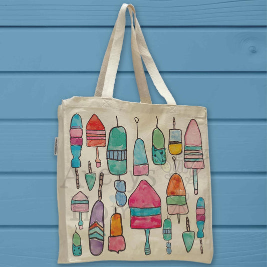 Lobster Buoy Organic Cotton Tote Bag – Coastal Maine Decor