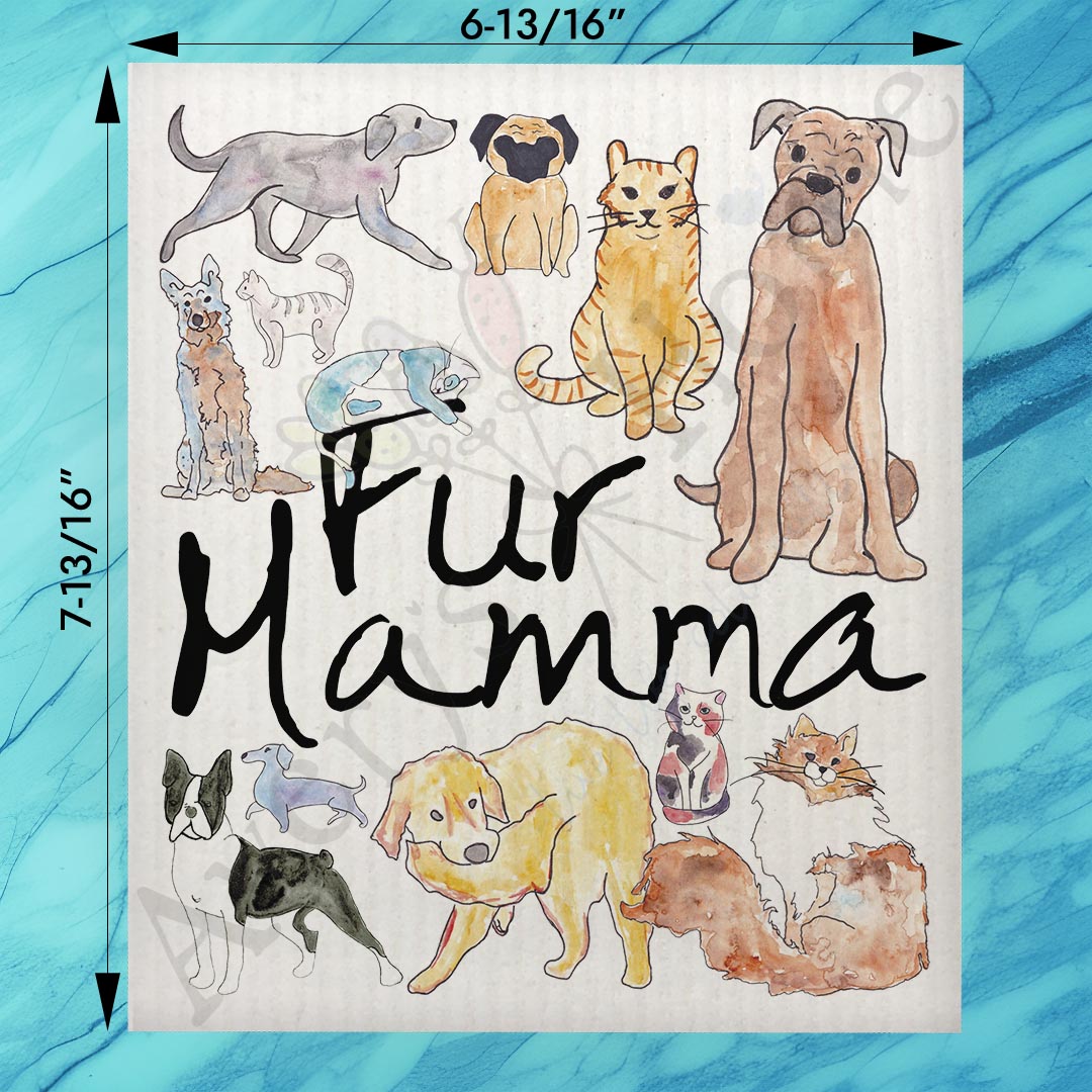 Fur Mama Swedish Dishcloth – Pet Parent Gift