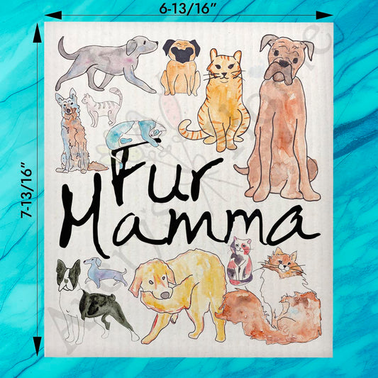 Fur Mama Swedish Dishcloth – Pet Parent Gift