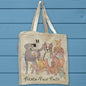 Pickleball Pals Organic Cotton Tote Bag – Funny Dog & Cat Gift