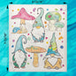 Gnomes & Mushrooms Swedish Dishcloth – Garden Spring Decor