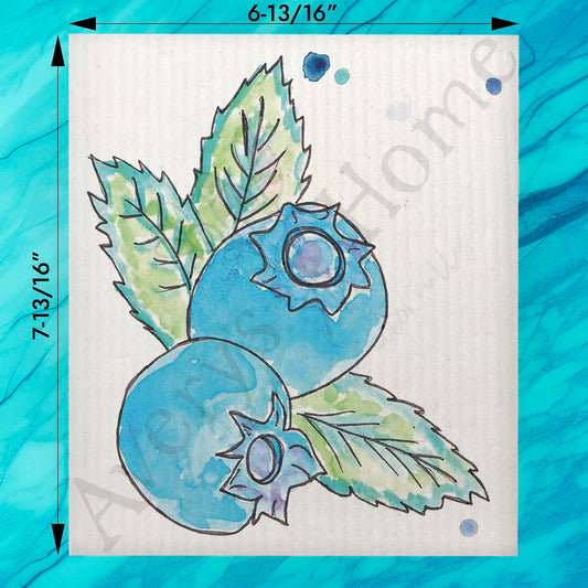 Blueberry Festival Swedish Dishcloth – Fruit Decor Gift