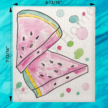 Watermelon Festival Swedish Dishcloth – Summer Fruit Decor