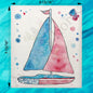 USA Sailboat Swedish Dishcloth – Nautical Patriotic Decor