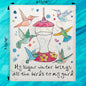 Hummingbird Garden Swedish Dishcloth – Bird Lover Gift