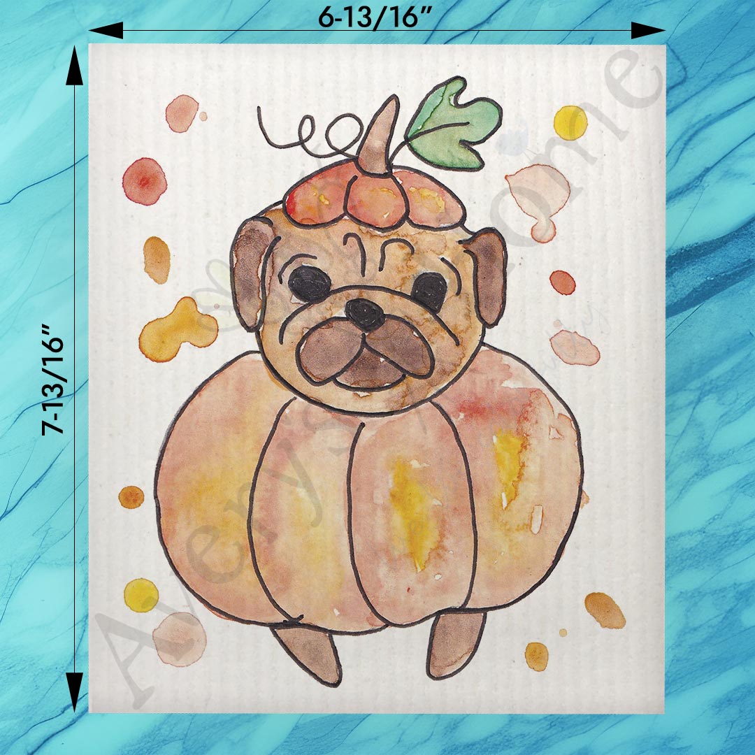 Pumpkin Spice Season Swedish Dishcloth – Autumn Favorite Gift