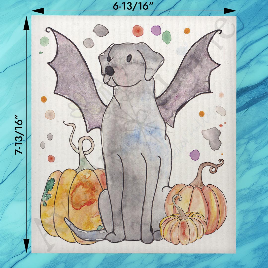 Bat Dog Costume Swedish Dishcloth – Halloween Pup Parade