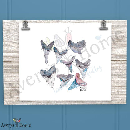 Shark Teeth 16oz Frosted Glass