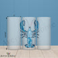 Navy Lobster 16oz Frosted Glass