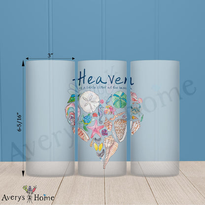 Heaven at the Beach 16oz Frosted Glass