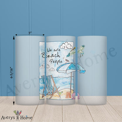 We Are Beach People 16oz Frosted Glass